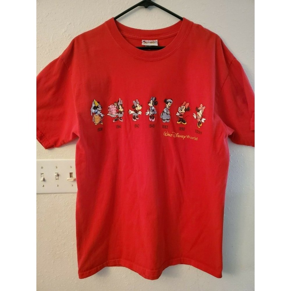 Walt Disney World Minnie Mouse Throughout the Years Shirt Womens size XL